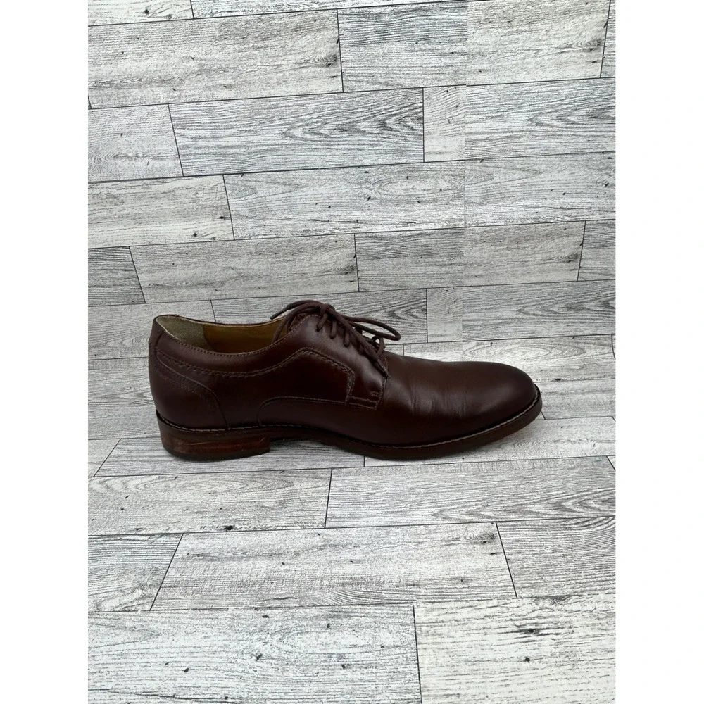 Johnston & Murphy Mens Brown‎ Leather Oxford Dress Shoes Size 9M Made in Brazil